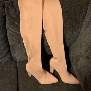 Over The Knee Boots - Nude
